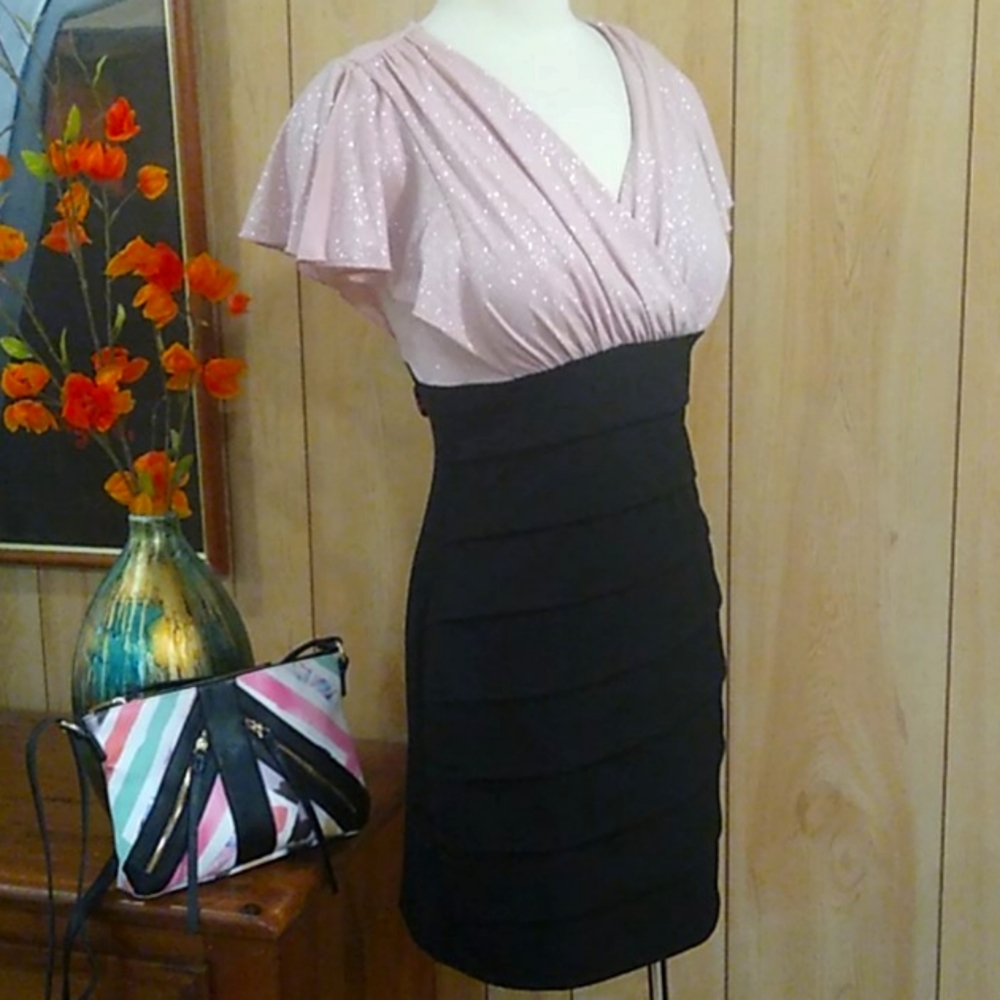 Short sleeve two colors dress
